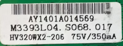 MAIN PARA TV PROSCAN / NUMERO DE PARTE AY1401A / M3393L04.S02 / 3BD0006818 / M3393L04 / T201212040B / 20131017111159 / PANEL HV320WX2-206 / PLDV321300 - Imagen 3